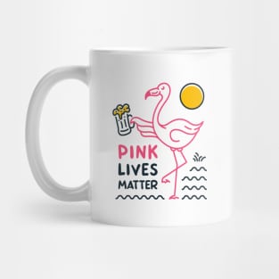 Flamingo and Beer, Pink Lives Matter Mug